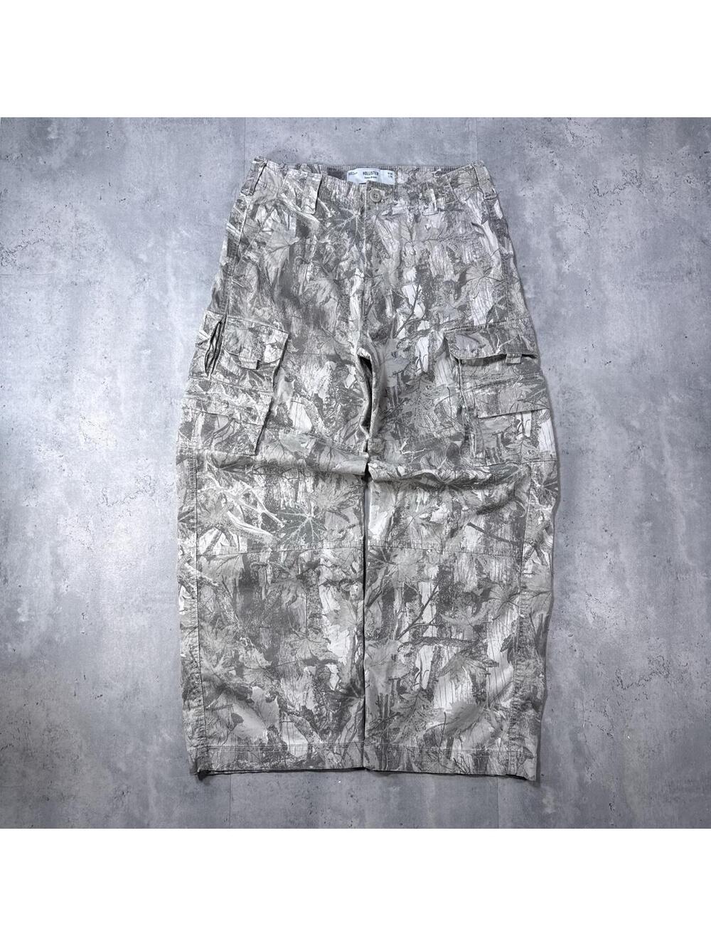 Y2K Hollister Camo 00s Baggy Cargo Jeans Pants